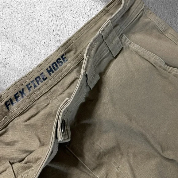 duluth trading flex fire hose cargo pants men’s 38x32 Beige relaxed fit outdoors - Picture 4 of 8
